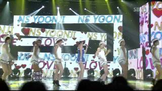 SBS인기가요 NS 윤지  또 보고 싶어 Feat 상추 20110814 [upl. by Westney721]