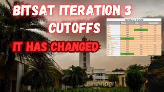 BITSAT Iteration 3 Cutoffs  BITSAT 2024  BITS Pilani  Cutoff dropped [upl. by Bauske]