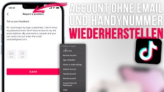 TikTok Account Passwort Vergessen ohne Email und Telefonnummer wiederherstellen [upl. by Martz698]