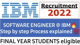 IBM Recruitment 2022  Process of how to apply step by step🔥IBM JOB for freshers and for experienced [upl. by Einberger]