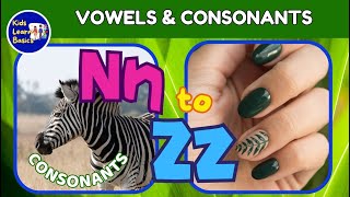 Consonants and Vowels  The Consonants  The English Alphabet  kidslearnbasics [upl. by Yentterb373]