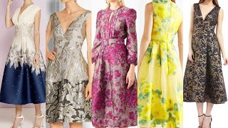 Vestidos de moda para mujer 2024Ideas de diseño de vestidos con estampado floral para damas 2024 [upl. by Algernon]