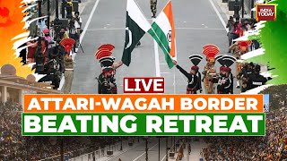 WATCH Beating Retreat Ceremony AttariWagah Border Beating Retreat Ceremony  74th Republic Day [upl. by Pietra]