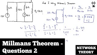 Millmans Theorem  Questions 2  Network Theorems  Network Theory [upl. by Atel]