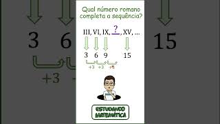 Qual número romano completa a sequência  Shorts [upl. by Imoyn750]