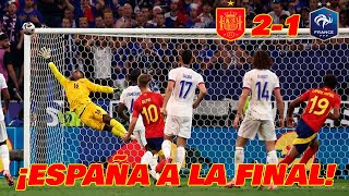 INCREIBLE ESPAÑA ELIMINA A FRANCIA EN SEMIFINALES EUROCOPA 2024 🏆 EN ZONA FUT [upl. by Aubrie548]