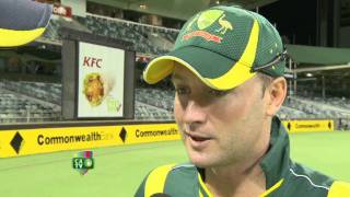 Feb 10th Michael Clarke post match [upl. by Nedyarb]