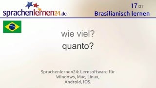 Brasilianisch lernen kostenloses SprachkursVideo [upl. by Adrial]