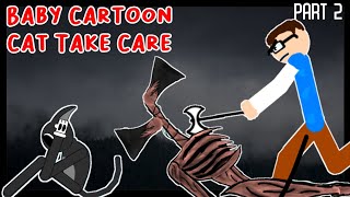 Baby Cartoon Cat Take Care of a Kids Part 2  Animation  Drawing Cartoon 2 [upl. by Am]