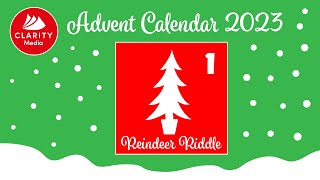 Reindeer Riddle Puzzle Advent Calendar Day One [upl. by Tilden899]