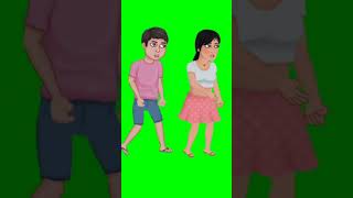 Boy and girl cartoon characters copyright free tranding nocopyright animation greenscreenvideo [upl. by Lenahc56]