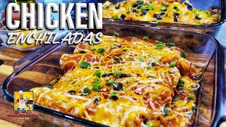 Chicken Enchiladas Recipe  Enchiladas Made Easy [upl. by Ahsikal]