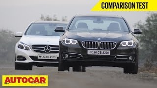 BMW 520d vs Mercedes Benz E250 CDi  Comparison Test  Autocar India [upl. by Viki]