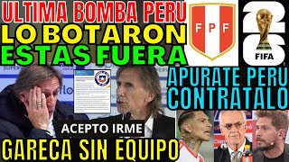 ATENCIÓN PERÚ CHILE BOTÓ A GARECA EN VIVO SE QUEDÓ SIN EQUIPO FUERA Y VOLVERÁ POR FOSSATI SORPRENDE [upl. by Teplica]