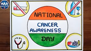 National Cancer Awareness Day Drawing  No smoking No drinking Drawing cancer [upl. by Pillow]