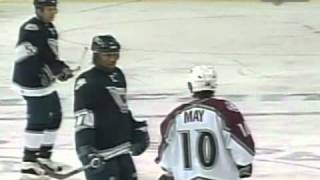 Brad May vs Georges Laraque Oct 21 2005 [upl. by Yniattirb198]