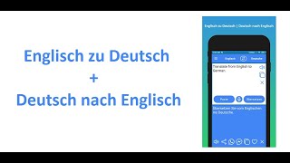 EngGerEng English to German Translator App and German to English Translator App Demo [upl. by Merissa491]