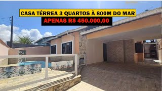 LINDA CASA TÉRREA 3 QUARTOS COM PISCINA EM EXCELENTE LOCALIZAÇÃO  Peruíbe SP  Litoral Sul [upl. by Syramad571]