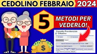 ✅ANTEPRIMA CEDOLINO PENSIONE FEBBRAIO 2024👉5 METODI PER VEDERLO❗ [upl. by Elegna589]