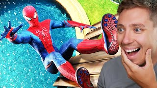 Reacting To SPIDERMAN vs GTA 5 Falls and Crashes [upl. by Schulein]