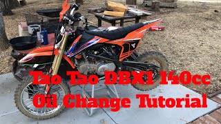 Tao Tao DBX1 140cc Oil Change [upl. by Sherilyn]