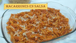 MACARRONES en SALSA con CARNE PICADA en Monsieur Cuisine Thermomix Mambo Macarrones con Tomate [upl. by Ellednahs]