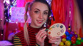 ASMR  PomPom Does Your Face Paint amp Clown Makeover [upl. by Anitsrihc]