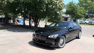 2014 BMW Alpina B7 long wheel base pulling out of shop for a cruise [upl. by Nit]