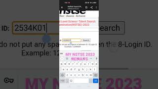 MY NSTSE RESULT 🎉🎉 shortvideo gagan trending viralvideo [upl. by Siednarb160]