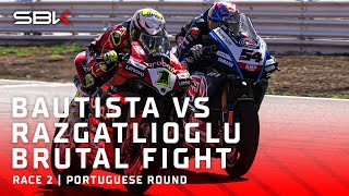 BEYOND THE LIMITS BATTLE Bautista vs Razgatlioglu in headtohead thriller ⚔️  PRTWorldSBK 🇵🇹 [upl. by Kylstra]