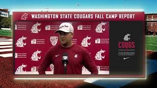 WSU Football Ben Arbuckle after Fall Camp 8923 [upl. by Wilone]