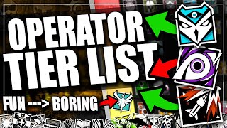 Rainbow Six Siege Tier List ALL OPERATORS Ranked FUN to BORING  Rainbow Six Siege [upl. by Grose]