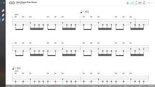 White Zombie  More Human Than Human BASS TAB PLAY ALONG [upl. by Illek378]