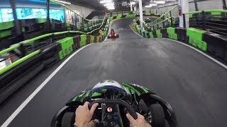 Racing Electric Go Karts At 35 MPH  Andretti Indoor Kart amp Games Orlando [upl. by Juback]