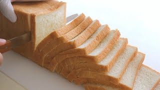 무반죽 샌드위치 식빵 만들기noknead How to make Sandwich bread풀먼식빵 만들기Pullman Bread easily and simply [upl. by Doone]