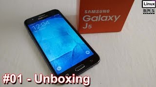 Samsung Galaxy J5  UNBOXING  TIRANDO DA CAIXA   Português [upl. by Elreath794]