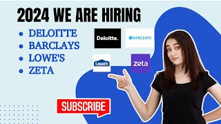 2024 JOB HIRING  DELOITTE BARCLAYS  APPLY NOW FOR JOB OPENINGS RECRUITEMENT jobopening hiring [upl. by Laira]