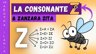 La consonante Z con storiella di zanzara Zita  sillabe dirette e inverse [upl. by Durston]