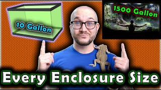 The BEST Reptile For EVERY ENCLOSURE SIZE 10 20 40 to 1500 Gallon Enclosures [upl. by Aronle712]