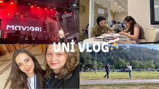 VLOG  Samsun’da Üniversite Hayatı  Ders Çalışıyoruz Etkinlikler Bölüm Pikniği Konserler✨🎸vlog [upl. by Rellek]