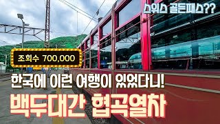 스위스 기차여행 한국에도 있습니다 백두대간 협곡열차 VTRAIN 기차여행 태백 철암역에서 분천 산타마을까지 이국적인 풍경이 압권입니다 [upl. by Kreiner]