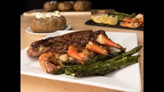 Grilled Surf amp Turf Shrimp Skewers and Sirloin Steak  CharBroil [upl. by Wane]