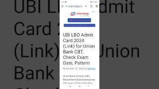 Union bank lbo exam ticket release date 2024 [upl. by Elbys]