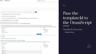 Pass the templateId to the OmniScript EP16 [upl. by Larrie]