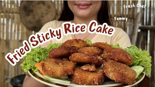 Fried Sticky Rice Cake  Fresh Chef [upl. by Eremehc]