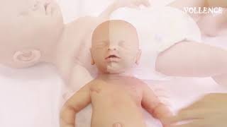 Vollence 18 inch sleeping full silicone baby doll boy [upl. by Audley]