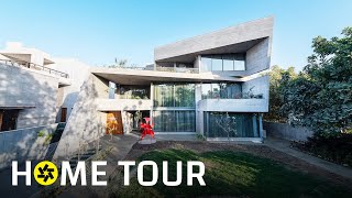 Luxury Brutalist Home in Ahmedabad Gujarat  Beton Brut by The Grid Architects Home Tour [upl. by Hilel779]