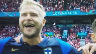 National Anthem of FinlandMaamme Euro 2020 Denmark vs Finland 12 06 2021 [upl. by Noied]