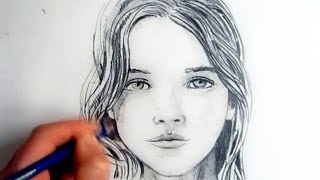 How To Draw A Female Face Step By Step [upl. by Towne]