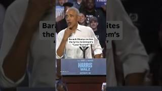 Barack Obama Raps Eminems quotLose Yourselfquot At Kamala Harris Rally  Billboard Shorts [upl. by Aseeral]